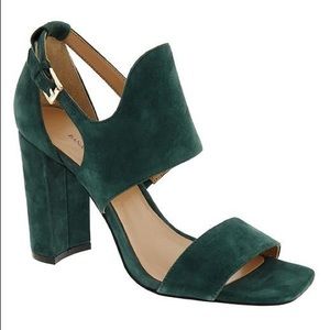 Banana Republic green suede heeled sandal